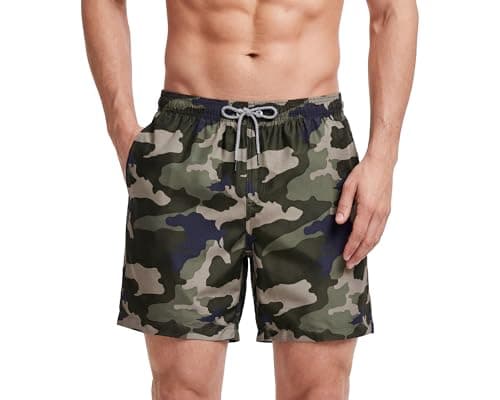 Image of MaaMgic Men's Swimming Trunks Quick Dry Fit Performance Surfing Short Pockets, Camouflage-9271, Large ( Waist:33''-35'' )