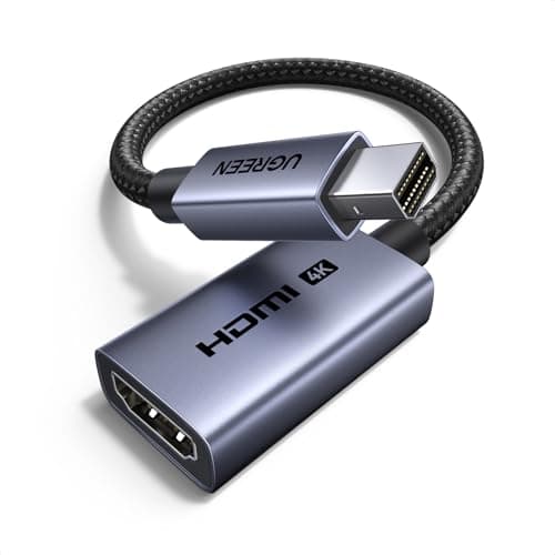 Image of UGREEN 4K Mini DisplayPort to HDMI Adapter, Thunderbolt 2 to HDMI 2K@60Hz, 1080P @120Hz Converter Compatible with MacBook Air/Pro, Mac Mini iMac Surface Pro 3/4/5/6 Monitor Projector X1 Carbon