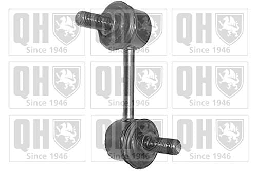 Image of Quinton Hazell Stabiliser Link - QLS1625S - Single Bar Fits Front Axle Left - Original Equipment OEM Quality Direct Fit Replacement - Length: 102mm - Finish: Matte Silver