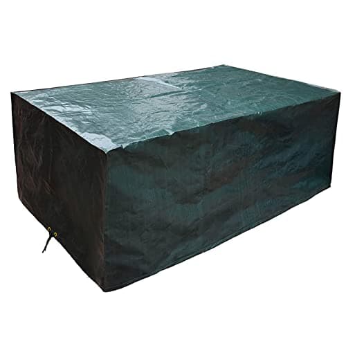Image of PATIO PLUS Outdoor Furniture Set Cover, Waterproof ,Windproof, Anti-UV, Rectangular,garden table Covers for Patio Table and Chairs Set - Extra Large 193x136x88cm Green