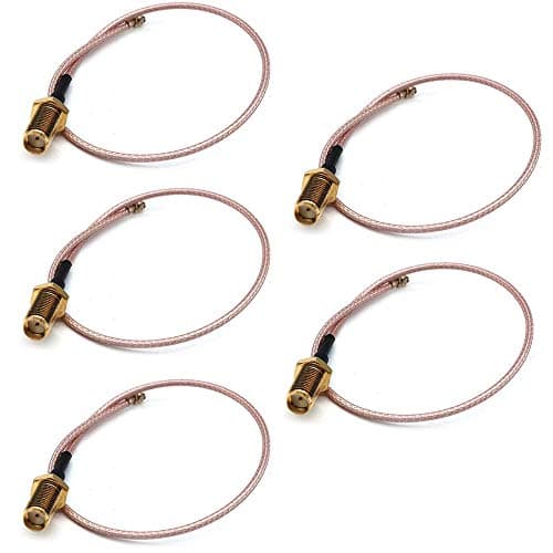 Image of DollaTek 5PCS SMA Cable RG178 Cable Coax Connector WiFi Antenna Adapter cable SMA kit Low Loss FPV Adapter cable - IPEX to SMA Female 20CM