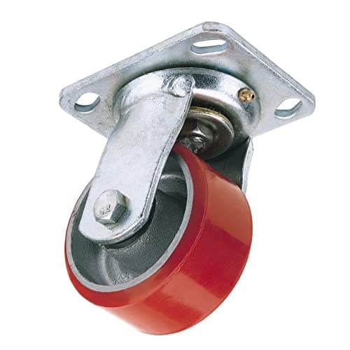 Image of Draper 65526 125 mm-Diameter Polyurethane Castor Swivel Plate Fixing