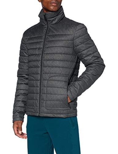Image of Superdry Men's Double Zip Fuji Jacket Jacket Not Applicable, Charcoal Herringbone, X-Small
