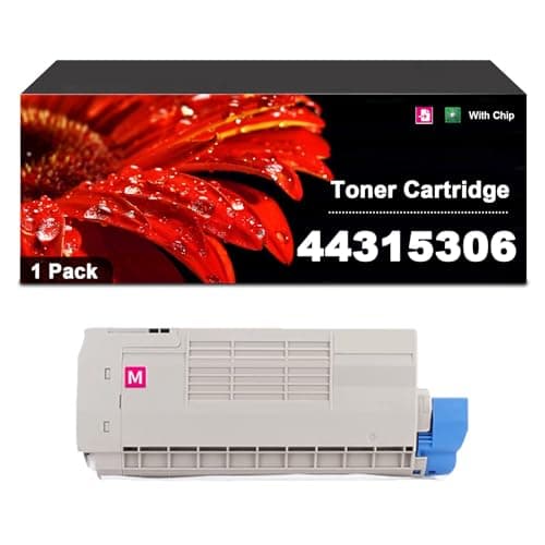 Image of C610 Toner Cartridge 44315308 44315307 44315306 44315305 High Yield Compatible for OKI C610 C610N C610DN C610CDN C610DTN Printer, High Yield 8,000 Pages Magenta