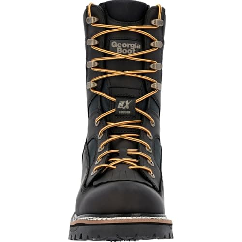 Image of Georgia Boot Men's LTX Logger Composite Toe Waterproof Work Boots, Black, 12 UK