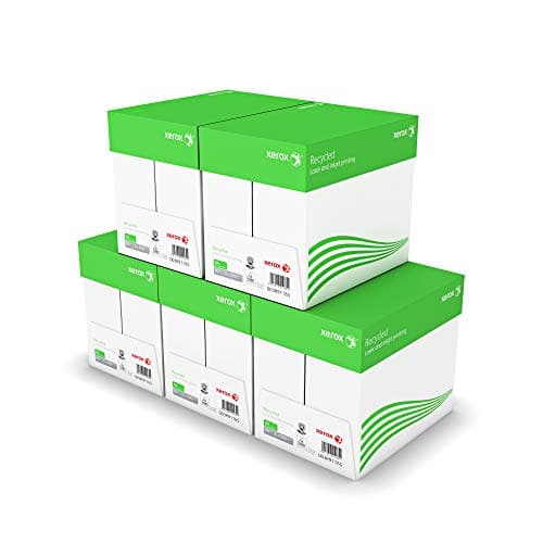 Image of Xerox Recycled Paper 100% Recycled - 80 g/m² A4, 5 Boxes, 25 Reams of 500 Sheets - 12,500 Sheets, Off White Recycled (Light Grey)