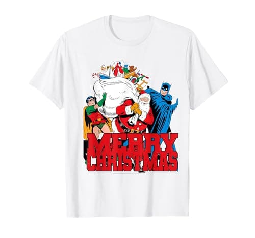 Image of Batman Merry Christmas Comic T-Shirt