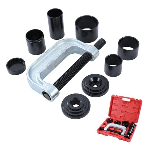 Image of AIM Tools Heavy Duty 4 In 1 Ball Joint Press Remover Installer & U Joint Service Removal Tool Kit with 4x4 Adapters for Most 2WD and 4WD Cars Vehicles and Light Trucks