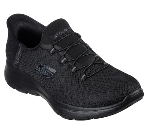 Image of Skechers Women's Summits Diamond Dream Trainers, Black Mesh/Gunmetal Trim, 7 UK