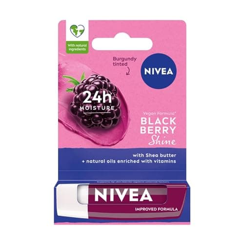 Image of NIVEA Fruity Shine Lip Balm Blackberry Shine 4.8 g