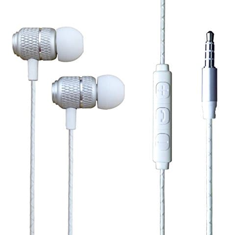 Image of Alcatel 1S 2020 / Alcatel 1B 2022 / Alcatel 1S 2021 / Alcatel 3L 2021 - Earphone Earbud Noise Isolating Headphones With 3.5mm Jack [Remote & Microphone] Strong Bass-Driven Stereo Sound (SILVER)