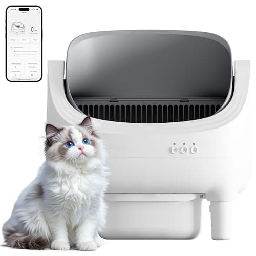 Image of JUMMICO Smart Self-Cleaning Cat Litter Tray – Automatic Cat Litter Box with Health Monitor & Odour Control, 12L XL Capacity (15 Days), Ultra-Quiet & Safe for All Cats (1.5-15kg)