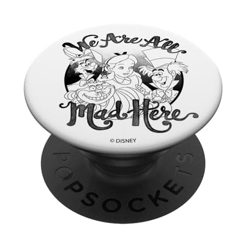 Image of Disney Alice In Wonderland All Mad Here Group Shot PopSockets Swappable PopGrip