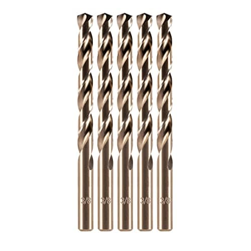 Image of amoolo 10mm 5pcs Cobalt Drill Bit, M35 HSS Metric Cobalt Drill Bit Set for Hard Metal, Stainless Steel, Cast Iron