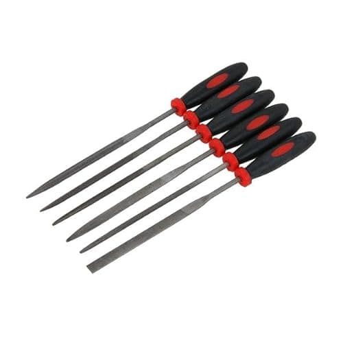 Image of Neilsen CT2441 6pc Needle File Set - 140mm Overall Size | Types: Flat, Tapered, Square, Triangle, Half Round, Round Profiles