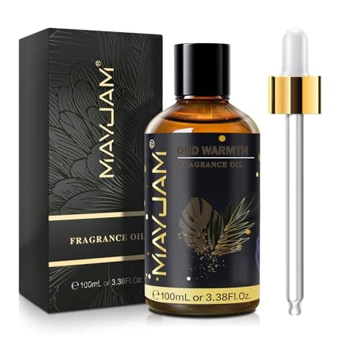 Image of MAYJAM Oud Warmth Fragrance Oil Essential Oil for Diffusers for Home, Premium Grade Oud Warmth Oil for Humidifier, Long Lasting Scented Oils for DIY Bath Bomb Soap Candle Making - 100ML