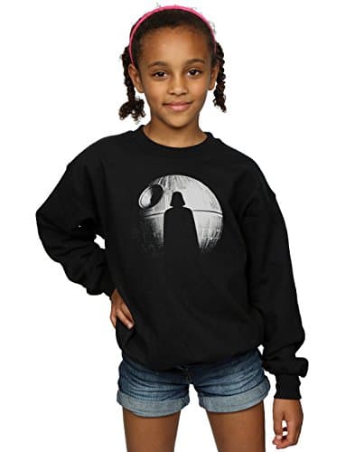 Image of Star Wars Girls Rogue One Death Star Jyn Silhouette Sweatshirt 12-13 years Black