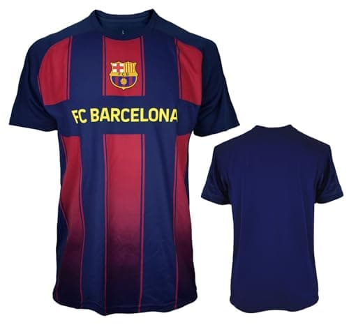 Image of FCB FC Barcelona Season 2025/26 Official Replica Football Shirt for Adult, Boy and Child, Blue And Garnet, S