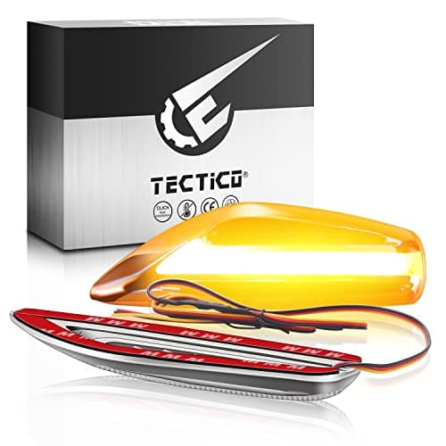 Image of TECTICO LED Dynamic Side Indicator Universal for All DC 12V Car Motorcycle SMD Amber Yellow Bright Canbus Repeater Lights, 2 Lamps