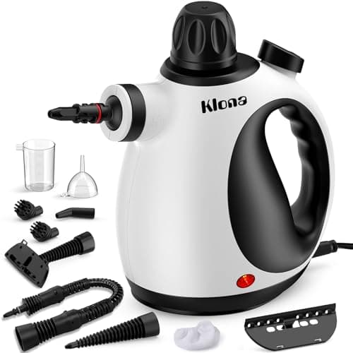 Image of KLONA Steam Cleaner, Multi-purpose Steam Cleaner Handheld Device with 10 Accessories for Removing Steam Cleaning for All Dirt, Upholstery Furniture, Tiles, Sofa, Floor, Upholstery, Window, Car.