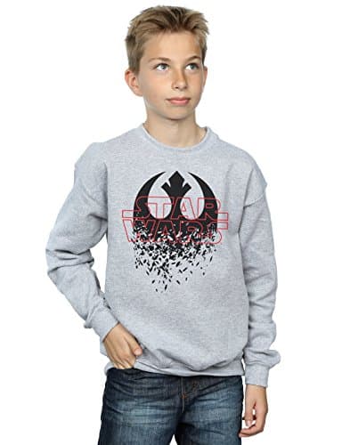 Image of Star Wars Boys The Last Jedi Shattered Emblem Sweatshirt 5-6 Years Sport Grey