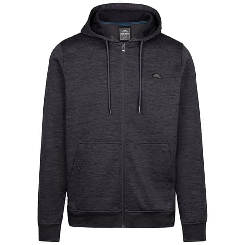 Image of Trespass Men's Hoodie Fewston - Casual Zipper Hoodie for Men, Zip Up Hoodie with Pockets & Ribbed Hem, Hooded Polyester Jumper for Men with Brushed Back