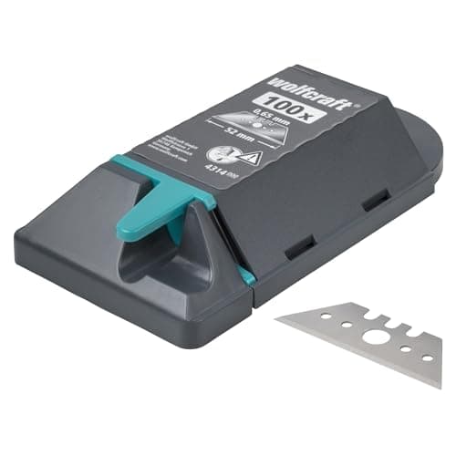 Image of wolfcraft 100 Professional Trapezium Blades 0.65 x 52 mm I 4314000 I Accessories for Trapezium Blade Knives