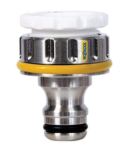 Image of Hozelock 2041P0000 Metal Connector for Pro Threaded Outside Tap 1/2 Inch to 3/4 Inch