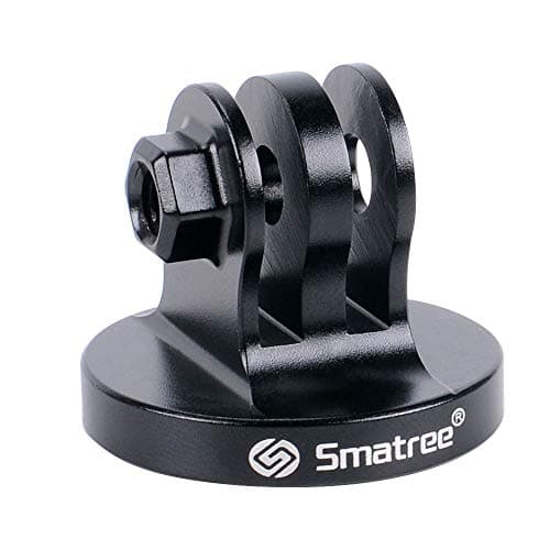 Image of Smatree Aluminum Tripod Mount Adapter for GoPro Session, Hero 11/10/9/8/7/6/5/4/3/2/1/Max Cameras Black