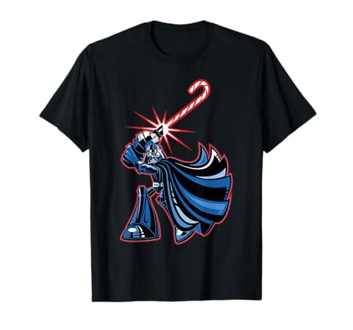 Image of Star Wars Christmas Candy Cane Darth Vader T-Shirt