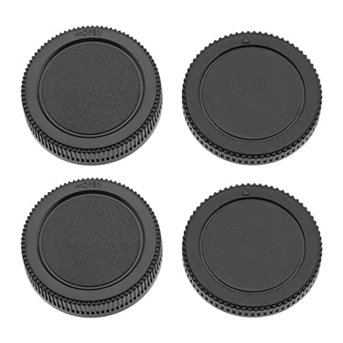 Image of ECSiNG 2 Sets Front Body Cap & Rear Lens Cap Cover Kit Compatible with Panasonic Lumix G9 G7 G6 G5 G3 G2 G1 G10 Compatible with Olympus E-M10 Mark IV/III/II