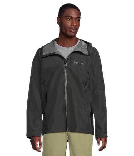 Image of Marmot Men's Minimalist Pertex Jacket, Waterproof Pertex Jacket, Lightweight Rain Jacket, Windproof Raincoat, Breathable Windbreaker, Ideal for Running and Hiking, Black, L