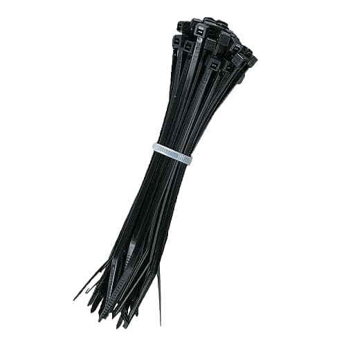 Image of UKCable-Ties 100x UV & Heat Stabilsed and Heat Resistant Cable Ties Black (Black, 370mm x 4.8mm)