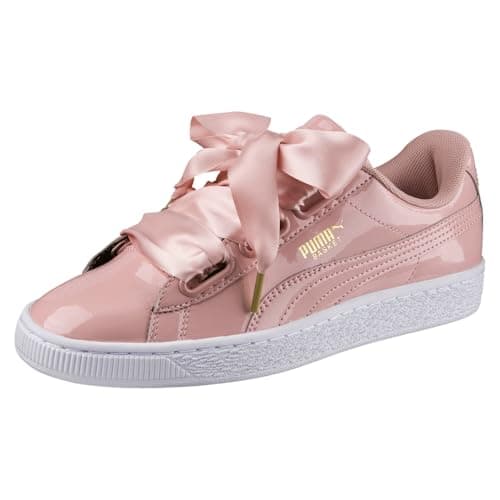 Image of PUMA Women's Basket Heart Patent Wn's Trainers, Peach Beige Peach Beige, 39 EU UK