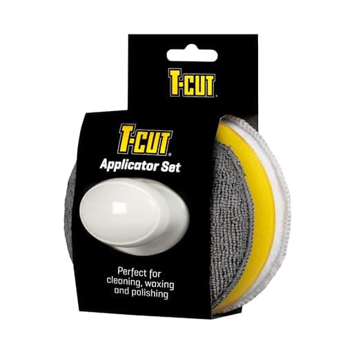 Image of T-Cut Applicator Set - Trio of Car Polishing, Waxing and Detailing Sponges - Ergonomic Handle and Reusable Sponge