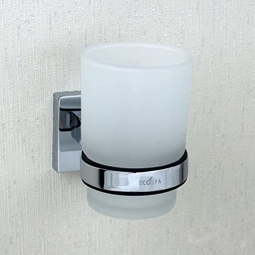 Image of Wall Mounted Drinking Glass Tumbler/Toothbrush Holder in Polished Chrome