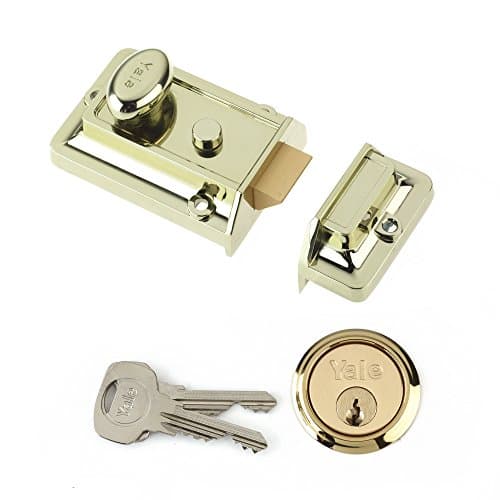 Image of Yale P-77-BLX-PB-60 - Traditional Nightlatch - 60mm - Brass Finish - Standard Security