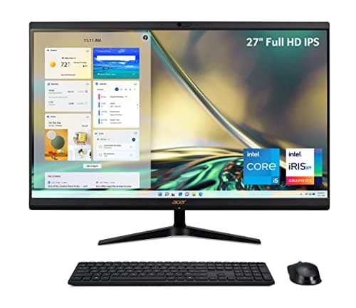 Image of Acer Aspire C27-1700-UA91 AIO Desktop | 27" Full HD IPS Display | 12th Gen Intel Core i5-1235U | Intel Iris Xe Graphics | 16GB DDR4 | 512GB NVMe M.2 SSD | Windows 11 Home