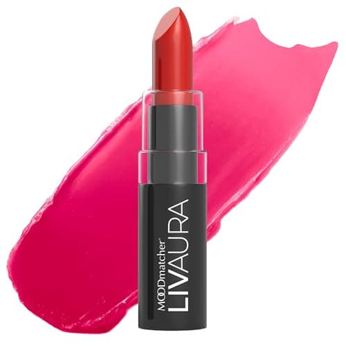 Image of Fran Wilson MOODmatcher Original Color-Change Lipstick, RED - 12 HOUR Long Wear, Waterproof, Ultra-Hydrating and Moisturizing with Aloe & Vitamin E, Smudgeproof, Fadeproof & Kissproof, 0.12 Oz (3.5g)