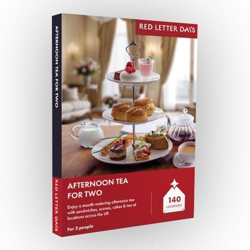 Image of Red Letter Days Afternoon Tea for 2 Experience Gift Box for 2 – 140 Delightful Afternoon Tea Experiences Across the UK