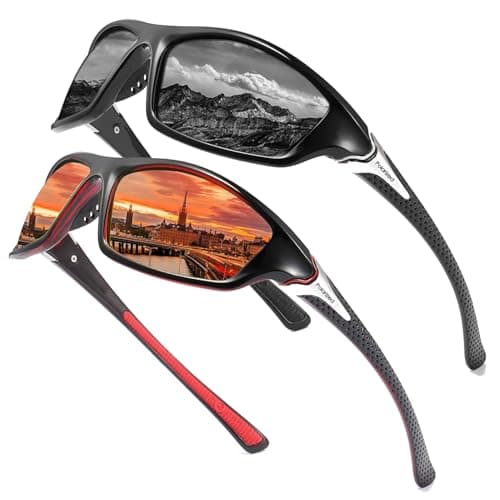 Image of Perfectmiaoxuan Polarized sunglasses for men/women;HD pilot lenses light frame; Golf/driving/fishing/travel Eyewear