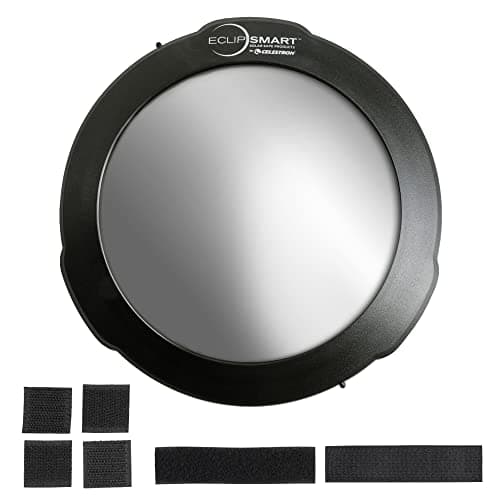 Image of Celestron 94244 EclipSmart Solar Eclipse Telescope Filter – ISO 12312-2 Compliant, Secure Fit with Solar Safe Film, Works with 8” Schmidt-Cassegrain/EdgeHD Telescopes, Black