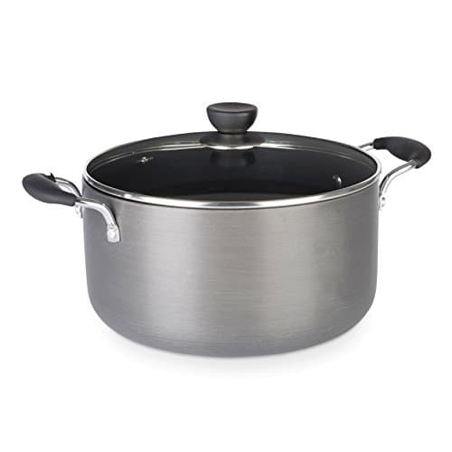 Image of Zinel 4152 Non-Stick Stockpot/Casserole with Hard Anodised Induction Base, Grey, 24 cm