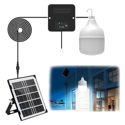 Image of Anern Solar Powered Led Light Bulb 380LM Portable Solar Light Lamp with 7M Cable 3W 6V Solar Panel for Indoor Outdoor Kitchen Patio Home Garden Emergency Hiking Tent