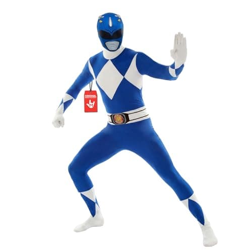 Image of Morphsuits Mens Power Ranger Costume, Blue Power Ranger Morph Costume, Adult, Large