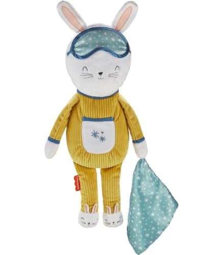 Image of Fisher-Price Hoppy Dreams Soother & Sleep Trainer, plush musical toddler toy with sleep training tool, lights and sounds