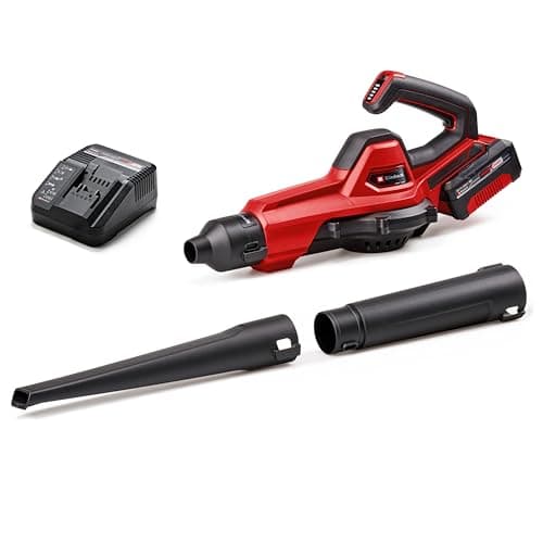 Image of Einhell Cordless Air Blower with Battery and Charger 18V Power X-Change, 250 km/h Air Duster for Home, Car, Garage and Garden Use - GE-UB 18/250 Li E Universal Dust, Debris and Leaf Blower