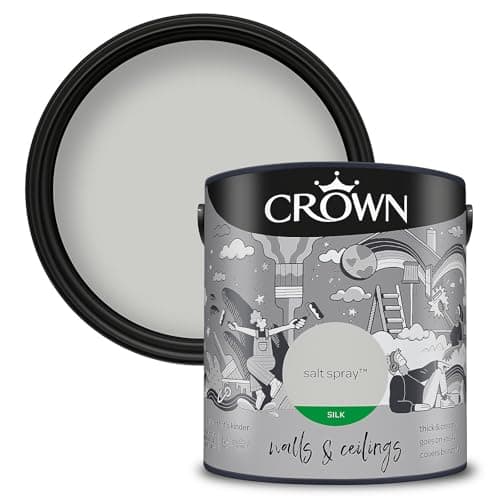 Image of CROWN 2.5L Breatheasy SILK Emulsion Paint for Walls & Ceilings - SALT SPRAY
