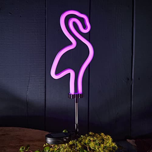 Image of SolarCentre® UrbanSolar Outdoor Solar Powered Neon Lights - Flamingo