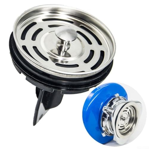 Image of Axorafow Garbage Disposer Strainer for 86 Model Kitchen Waste Disposal Units – Abs Plastic 304 Stainless Steel Food Stopper Screen 86×100mm Silver (1-Pack)